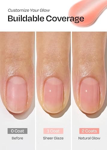ohora Natural Glow Milk Syrup Nail Strengthener (Rosehip) - Tinted Nail Hardener for Brittle, Damaged Nails, Quick-Dry Glossy Finish, Nail Repair & Growth, 15 mL thumbnail 6