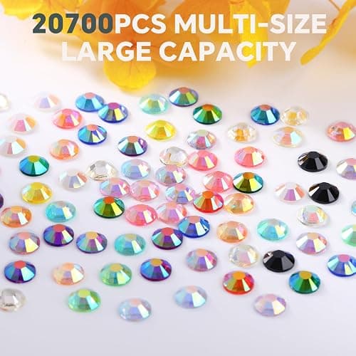 20700Pcs 4mm Resin Flatback Rhinestones Tumbler Non-hotfix Round Gems for Nails Crafts Clothes Shoes Decoration(4mm,Mixed Color) thumbnail 4