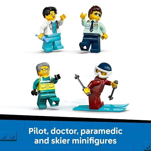 LEGO City Emergency Air Ambulance Airplane Building Toy for Kids - Pretend Play Rescue Airplane Model for Boys & Girls, Ages 6+ - Building Blocks W/Hero Minifigures - Gift Idea for Birthdays - 60465 thumbnail 6