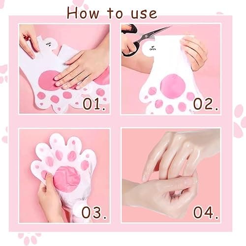 DWDiWen Hand Masks, 6 Pairs Hydrating Exfoliating Hand Peeling Mask, Smooth Hand Masks Moisturizing Gloves Overnight for Dry, Rough, Cracked Hands, Hand Skin Moisturizer Glove for Women Men（A thumbnail 6