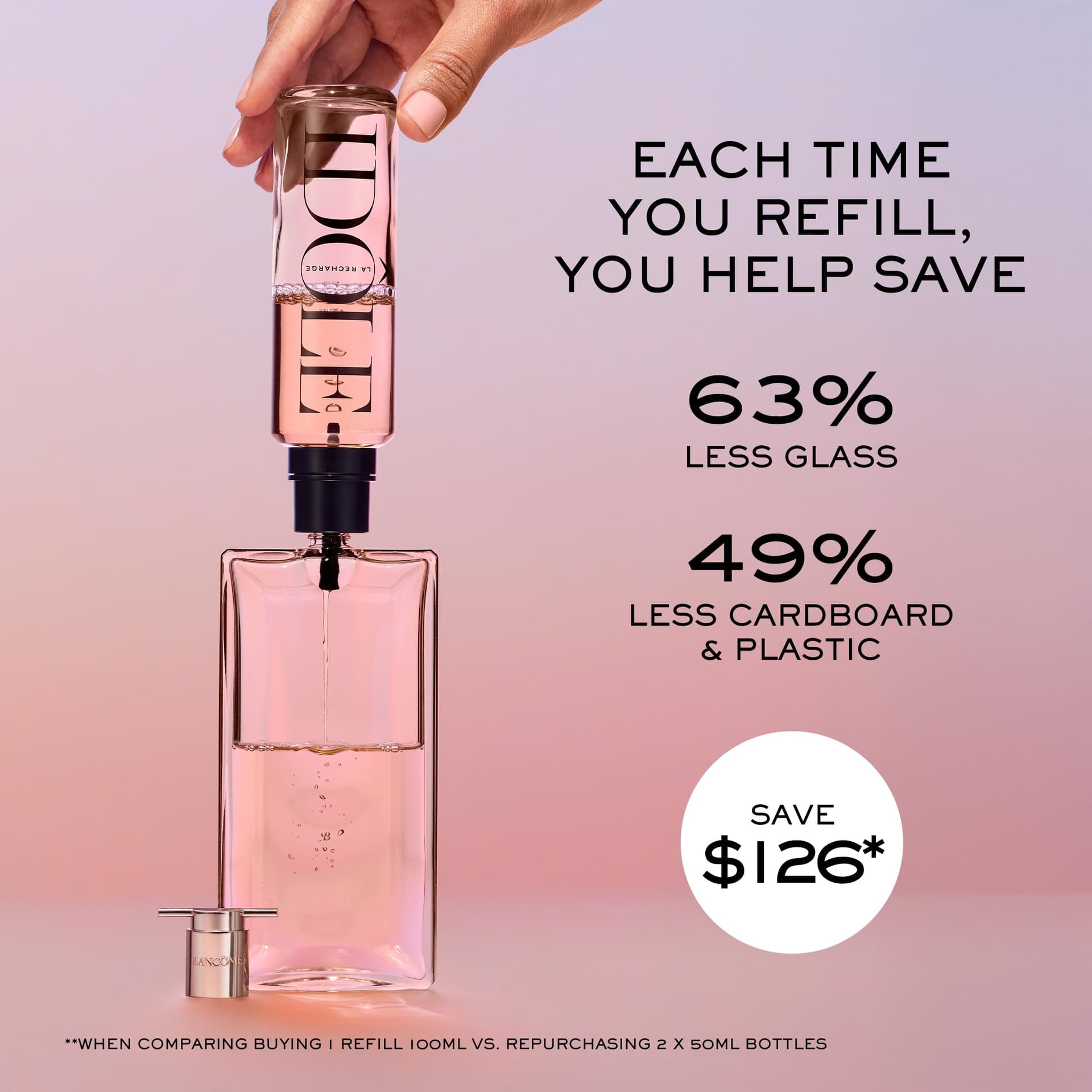 Lancôme Perfume Feminino Idôle Eau de Parfum - Fragrância de Chipre Floral com Rosas Centifolia, Damascena e Jasmim, Frescas e florais, Feminino e autêntico thumbnail 3