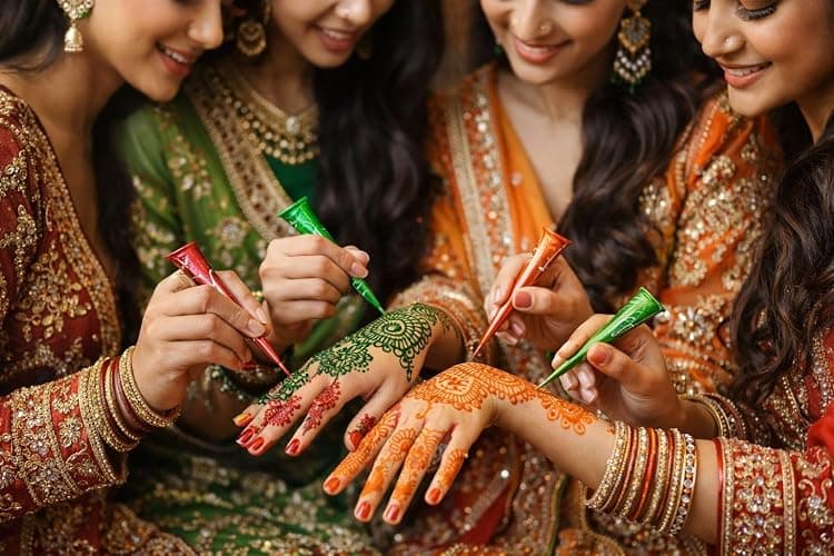 NEHA Premium Henna Cones, Classic Rich Colours, Fast Colour, Long Lasting, 12 Vibrant Colours Pack with Free Henna Stencil thumbnail 5