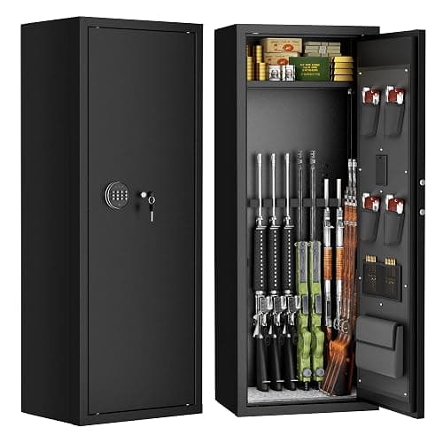 Bonusall 12-15 Gun Safe for Rifles,Fireproof Gun Safe for Rifles and Pistols,Rifle Safes for Home with Digital Keypad,Adjustable Shelves & Handgun Pockets - Image 1