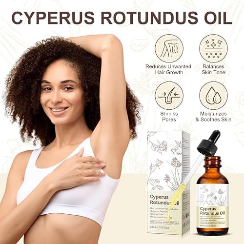 Cyperus Rotundus Oil,Natural Cyperus Oil For Hair Removal,Gentle and Effective Cyperus Oil For Reducing Body Hair Growth, Ideal for All Skin Types 2 fl.oz thumbnail 2