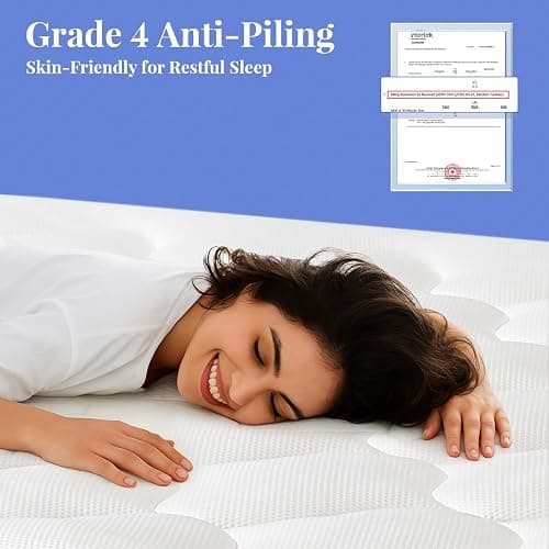 OhGeni Cooling 4 Inch Twin XL Dual Layer Mattress Topper, 2 Inch Gel Memory Foam,2 Inch Soft Pillow Top Pad, College Dorm Essentials Bedroom Mattresses Cover, Comfortable Sleep and Back Pain Relief thumbnail 14