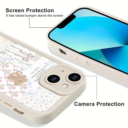 Aoldimu 2 Pack Collage Jesus Bible Verses Bow Phone Case for iPhone 13 mini 5.4" for Women Girls,God Jesus Faith Floral Bear Design Soft Shockproof Protective Cover for iPhone 13 mini thumbnail 2