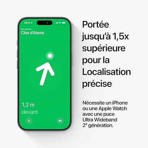 Apple AirTag (2ᵉ génération) : Traqueur pour Porte-clés, Portefeuille et Plus Encore ; localisation avec Signal sonore ; Configuration d’Un Simple Geste avec Un iPhone ou Un iPad thumbnail 4