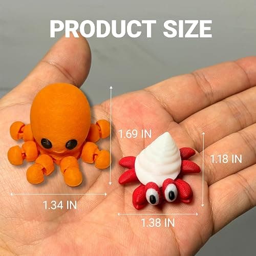 Xalvoro 54 PCS 3D Printed Articulated Animal Desk Decor Set, Posable PLA Desktop Display Accents for Office Workspace, Collectible Animal Ornaments for Adults thumbnail 3