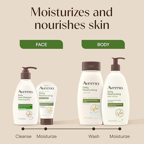 Aveeno Daily Moisturizing Face Lotion with Soothing Prebiotic Oat, Lightweight Non-Greasy Facial Moisturizer for Normal to Dry, Sensitive Skin, 24-Hour Moisture, Fragrance-Free, 5 oz thumbnail 5
