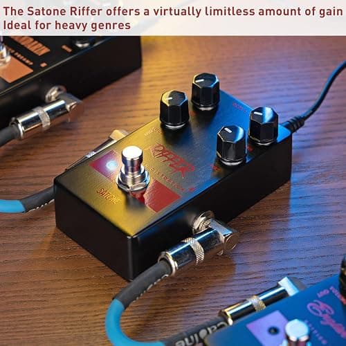 Satone S811 Riffer High Gain Distortion Electric Guitar Effect Pedal - High Gain Distortion Effect Preset Acoustic Metal Pedal with True Bypass thumbnail 5