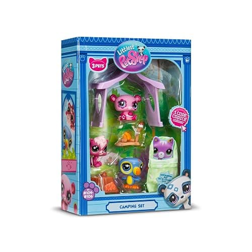 Littlest Pet Shop - BF00574 - Camping Set 3 Animals and Accessories - Littlest Pet Shop LPS Panda Squirrel Toucan - Toy Set Mini Cute Animal Figurines - Children's Toy 4 Years and Above thumbnail 3