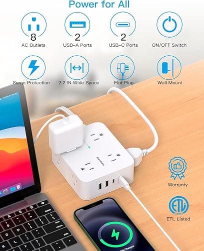 Extension Cord 25 Ft, flat cord thumbnail 7