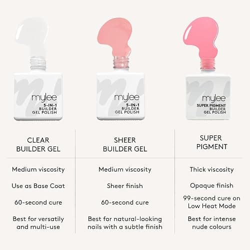 Mylee Super Pigment Builder Gel 13ml – Rose Petal – Intense Colour, Strength & Sculpting – Opaque in 2 Layers, Lasts Up to 4 Weeks – Vegan & Cruelty-Free Builder Gel for Strong, Flawless Nails thumbnail 7