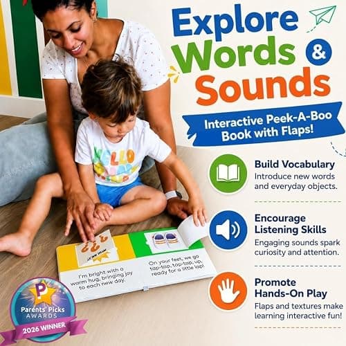 Speech Therapy Materials & Learning Toys for 1-2 Year Old, Preschool Learning Activities with Phonic Baby Flash Cards for 12 to 18 Months, Montessori Toys, First Words & Board Books by Pidoko Kids thumbnail 3