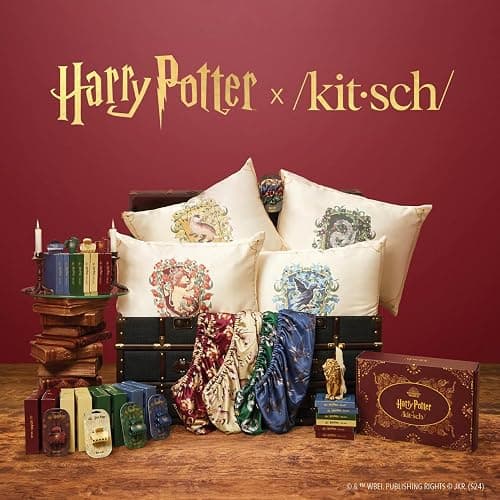 Harry Potter x Kitsch Satin Scrunchies - Softer Than Silk, Damage Free Hair Ties for Girls and Women, Featuring All House Crests - Hair Accessories for All Hair Types, Ideal for Daily Use - Set of 4 - 4 Count (Pack of 1) - Multicolored thumbnail 8