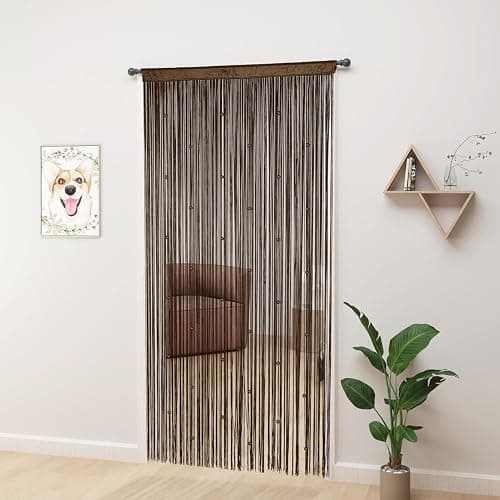 YIIBAII Beaded Curtain Beaded Curtains for Doorways Crystals Suitable for Interior Hanging Decoration and Partitions Closet Curtains (39"x110", Coffee) thumbnail 9