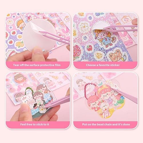 CGLRybO Goo Card Stickers DIY Kits Card, Keychain Guka Card Toy Hand Account Deco, Handmade Sticker Set (44) thumbnail 6
