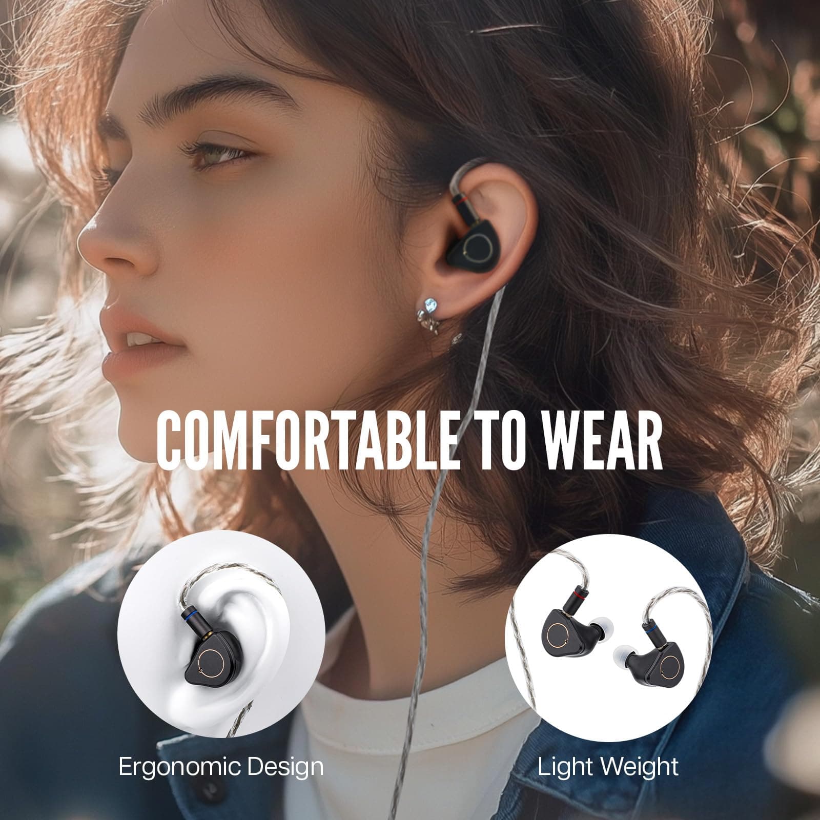 Linsoul SIMGOT SuperMix 4 1DD+1BA+1Planar+1PZT Hybrid Drivers Earphones, HiFi in Ear Monitor IEM, Wired Gaming Earbuds with OFC Silver-Plated Cable for Musician Audiophile thumbnail 9
