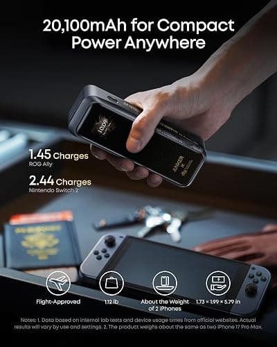 Anker Prime Power Bank Black Myth: Wukong Edition, 20,100mAh 3-Port Portable Charger with 220W, Two-Way Power, TSA-Approved, App Control, for MacBook, iPhone 17/16 Series, and More (Base Not Included) thumbnail 3