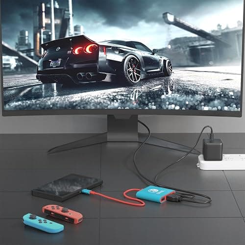 Switch Dock for Nintendo Switch Docking Station Portable Switch TV Adapter Support 4K/60HZ Switch TV Dock Mode Compatible Steam Deck Nintendo Switch OLED Switch Travel Dock with HDMI2.0 USB3.0 Port thumbnail 4