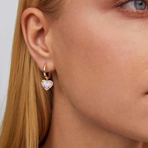Kendra Scott Ari Heart Huggie Earrings for Women, Fashion Jewelry thumbnail 5
