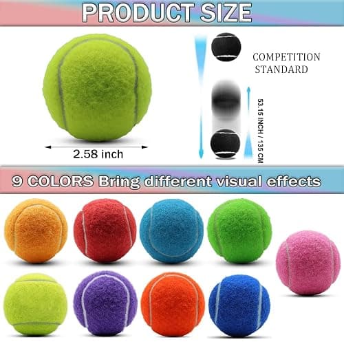SHYUJAJIE Tennis Balls, 20 Pack Training Tennis Balls,High Elasticity Practice Tennis for Beginner, Exercise Playing Balls for Pet Dog thumbnail 4