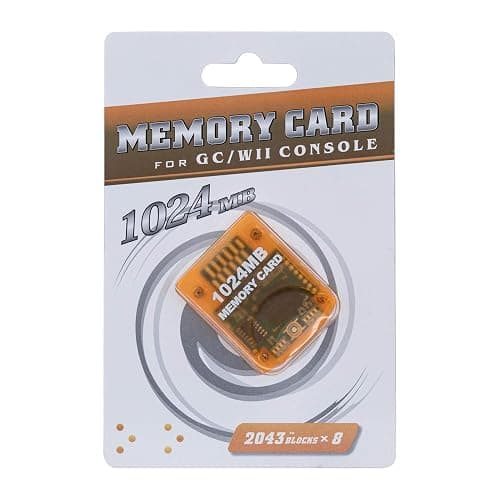 Wigearss 1024MB(16344 Blocks) Memory Card for Gamecube and Wii Console Game Cube NGC GC (Orange) thumbnail 6
