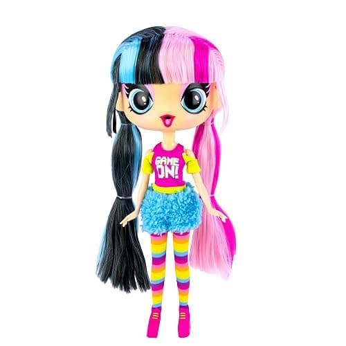Decora Fashion Girlz Series 2– Pixelz The Gamer Girl – 11” Fabric-Costumed Posable Vinyl Doll with 50+ Surprises, Puffy & Flat Removable Stickers, Gamer Headset, and Accessories thumbnail 7