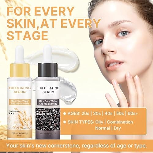 Peel Shot Glow Rice Ampoule Duo - Black & White Rice Exfoliating Serum with Rice Extracts, Gently Exfoliates & Refines Pores, Deeply Hydrates for Most Skin Types, 2.7 Fl Oz- 2Pack thumbnail 6