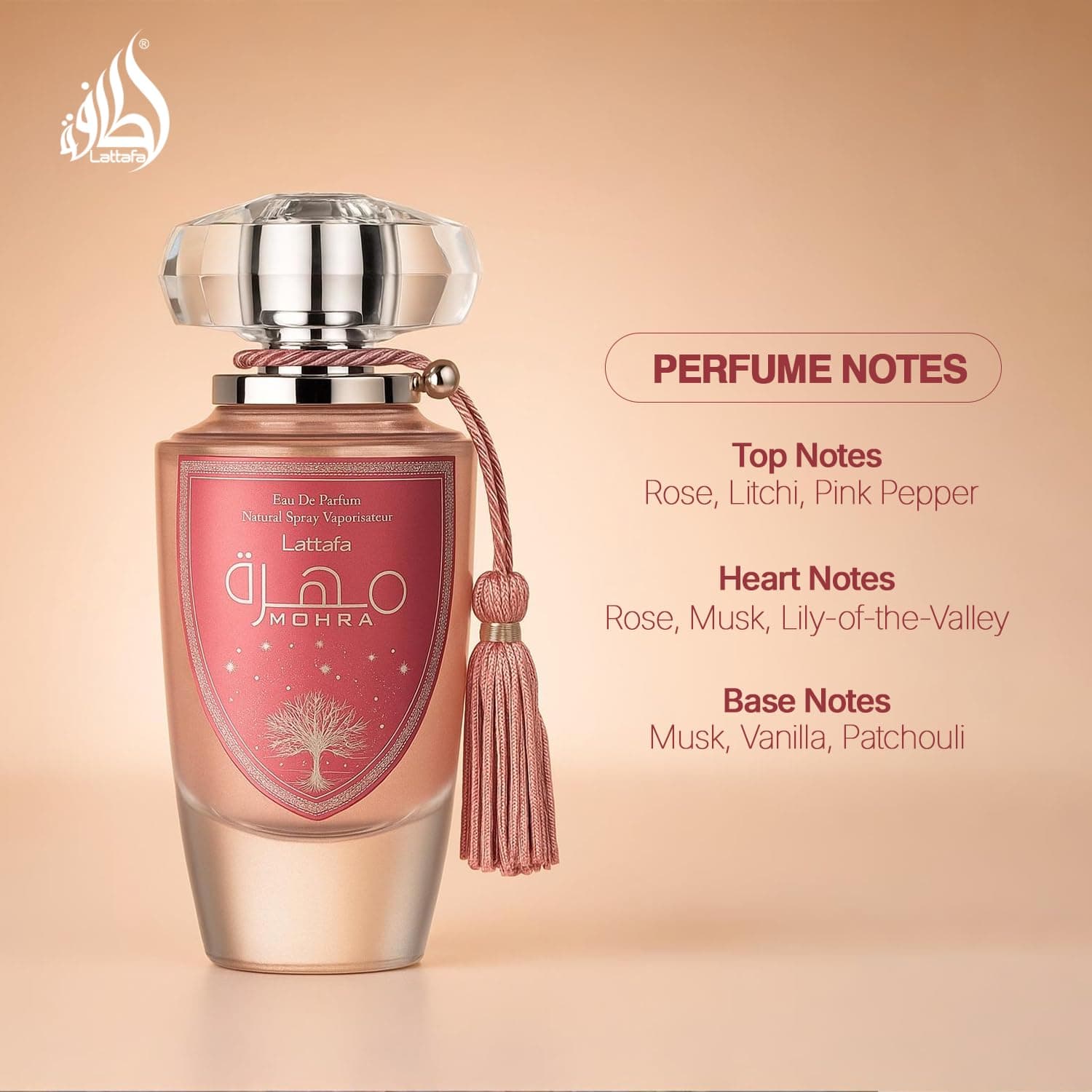 Lattafa Mohra Silky Rose Edp 100Ml Spray thumbnail 4