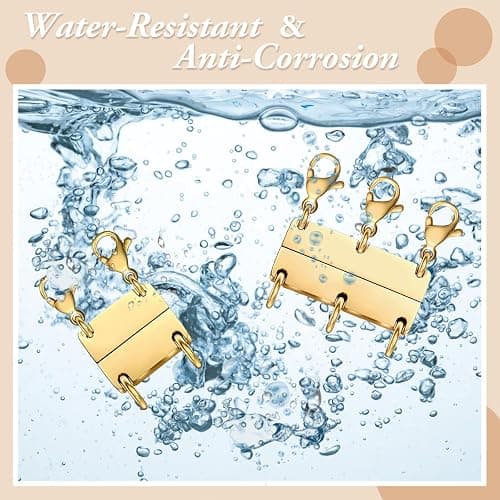 Bonison Necklace Layering Clasp - 18K Gold Plated Multiple Necklace Clasp Set, Magnetic Chain Separator & Extender for Women, Practical Mother's Day Jewelry Gifts for Mom thumbnail 5