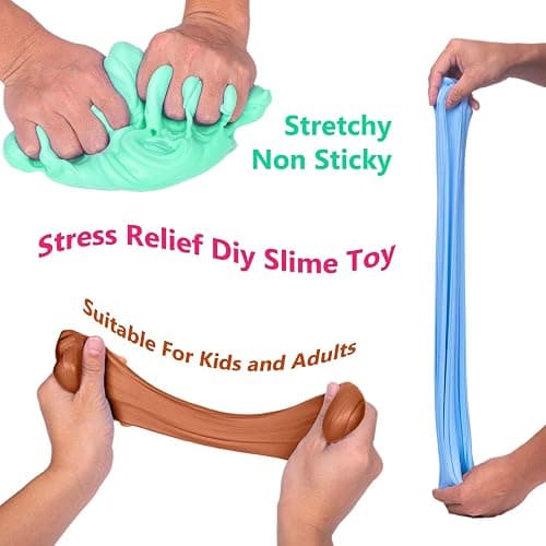 Slime Kit with 3 Pack Butter Slimes,Candy,Blue Scented Slime Kit for Girls and Boys,Super Soft and Non Sticky DIY Surprise Slime thumbnail 3