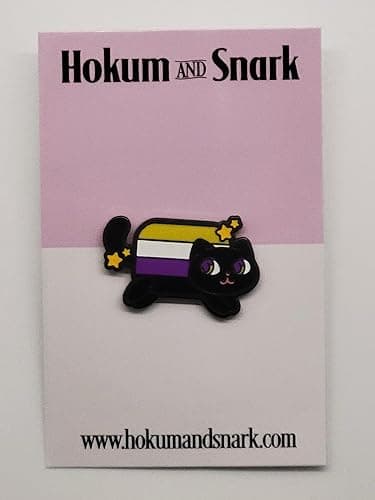 Nyan Cat Pride Enamel Pin The Meme Kitty in Rainbow Trans Pansexual Bisexual Lesbian Asexual Nonbinary Aromantic Pride Flag Colors lgbtq+ - Nonbinary thumbnail 4
