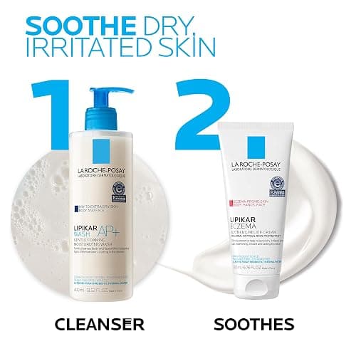 La Roche-Posay Lipikar Soothing Relief Eczema Cream, Face and Body Lotion For Eczema and Sensitive, Dry Skin, Moisturizer with Colloidal Oatmeal to Relieve Irritation thumbnail 7