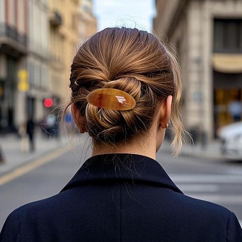 FDHBDF 3 Stück Acetat-Haarspangen, große Vintage-Damen-Haar-Accessoires, französische Schildkrötenspangen für dickes Haar, Mädchen-Accessoires für dickes Haar thumbnail 5