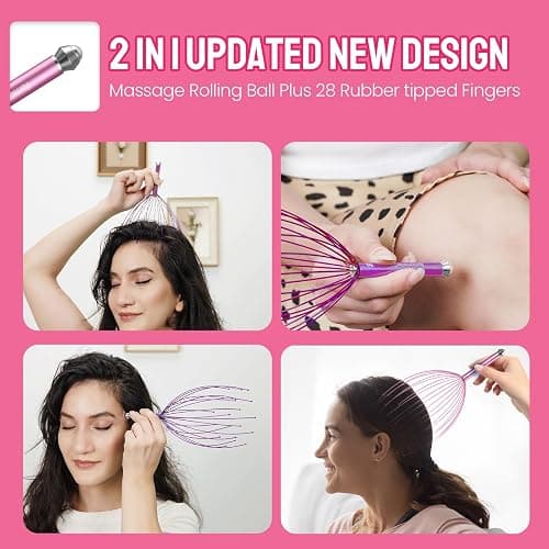 20 Fingers Scalp Stress Relax Massager, Head Scratcher Massager Tool 1 Pack, Acupuncture Point Massage, Deep Relaxation and Better Sleep thumbnail 3