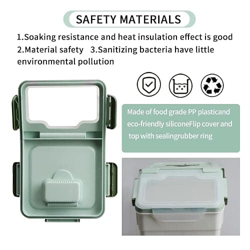 Toolzia 2 Pcs 10kg Airtight Cereal Storage Container with Wheels, Plastic Flour Storage Box Large Rice Dispenser Dry Food Storage Bins BPA-Free(Green) thumbnail 7