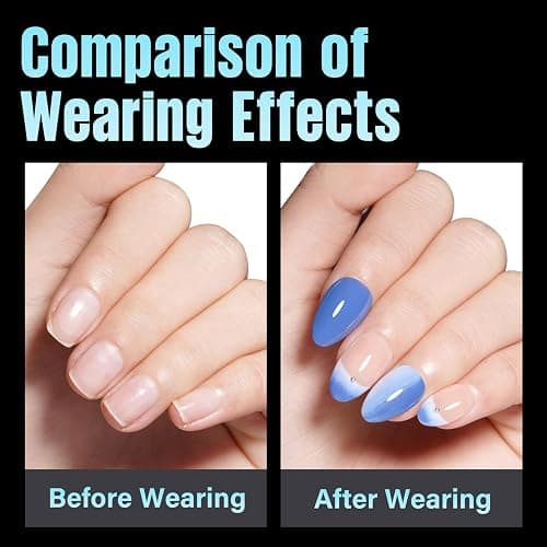 TOMICCA Short Almond Nail Tips Pre-Shaped Acrylic Nail Clear Press on Nails | 240pcs Half Matte Soft Acrylic Full Cover Clear Press on Nails False Nails for DIY Extension & Salon Use 12 Sizes thumbnail 6
