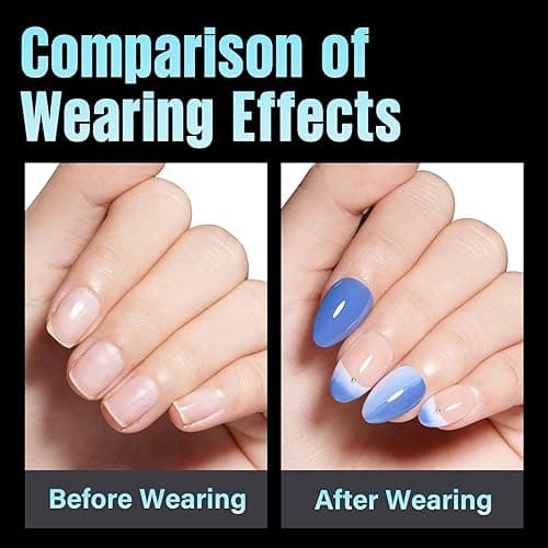 TOMICCA Short Almond Nail Tips, 240Pcs Half Matte Soft Acrylic Nail Tips, 12 Sizes Acrylic Pre-Shaped Nails, Full Cover False Nails Almond Press on Nails Short Fake Nails for Extension Nail thumbnail 7