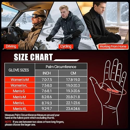 Heated Gloves for Men Women Rechargeable Waterproof Electric Motorcycle Gloves for SKI Snowboard Camping Hiking Camping thumbnail 3