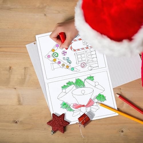 90shine 54Pcs Christmas Coloring Books for Kids: Xmas Goodie Bags Stuffers Stockings Gifts Party Favors Fun Holiday Supplies thumbnail 2