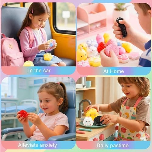 OORAMOO Squishy Pack, Fidget Toys Kit, Include taba Squishies Party Favors for Kids 4-8 8-12 Treasure Box Toys for Classroom Birthday Xmas Gifts for Girls Boys Goodie Bag Stocking Stuffers for Teens thumbnail 6