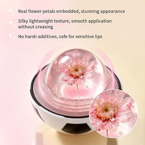 Colour Changing Lipstick Lip Balm - Football Lipstick, Lip Stain Gloss Balm with Flower Jelly Core, Long Lasting Hydrating Tint for Match Days, Daily Makeup & Gifts (#3) thumbnail 4