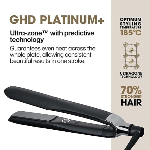 ghd Platinum+ Styler 1" Flat Iron Hair Straightener, Ceramic Straightening Iron Professional Hair Styling Tool for Stronger Hair, More Shine, & More Color Protection thumbnail 5