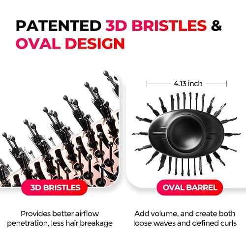 TYMO Hair Dryer Brush Blow Dryer Brush in One, 4 in 1 Ionic Hairdryer and Styler Volumizer with Oval Titanium Barrel, Hot Air Straightener for Smooth Frizz-Free Blowout, Gold thumbnail 4