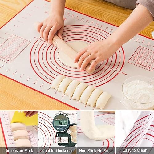 Pastry Cutter, Biscuit Cutter, Dough Scraper, Silicone Baking Mats, Stainless Steel Pastry Blender Set, Dough Cutter Biscuit Cutter Baking Pastry Mat Dough Blender Tools & Pastry Utensils (5 Pcs/Set) thumbnail 4