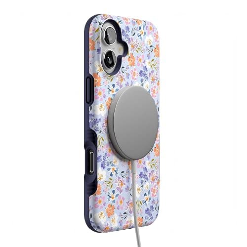 Casely iPhone 16 Plus Case | Poppy Meadows | Pastel Floral | Bold Protective Design | Compatible with MagSafe thumbnail 6