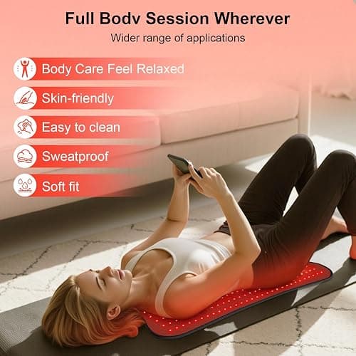 Red Light Therapy Mat for Body - 31.1" x 14.2" Red Light Therapy Pad with 240 LEDs, 660nm Red & 850nm Near Infrared, 29W High-Power, W240 thumbnail 3