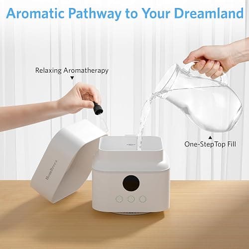 HomBreez Air Purifier and Humidifier Combo for Bedroom, Covers Up to 200ft², H13 True HEPA Filter, 500ML Water Tank, Quiet Cool Mist Top Fill Essential Oil Diffuser for Baby, Pet Room, APP Control thumbnail 7