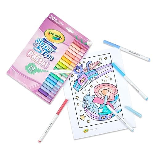 Crayola 20ct Pastel Supertip Markers - 20 Count (Pack of 1) thumbnail 7